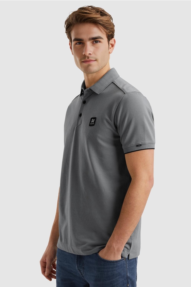 POLO VAN PIQUE MET STRETCH VPSS2504850 9076 DARK SLATE